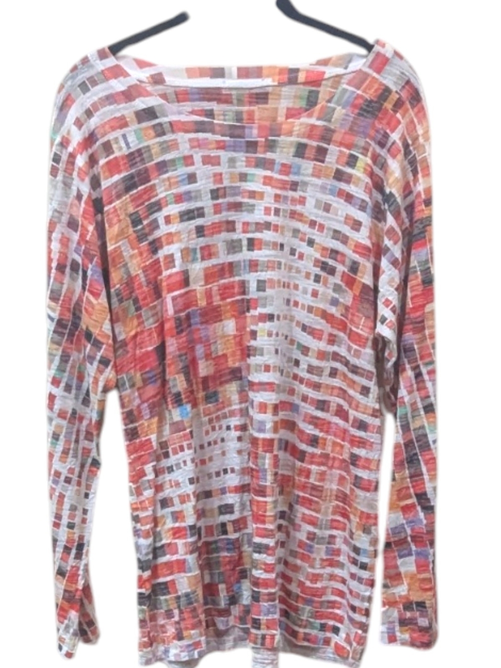 Inoah Pixels Crinkle Long Sleeve Lightweight Women's Top (M)